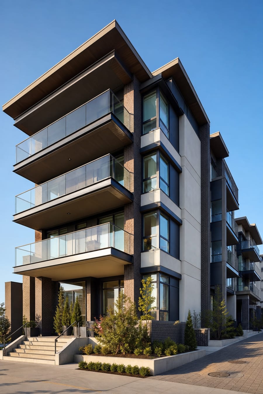 Modern exterior architecture of a Paşaoğlu İnşaat residential project.